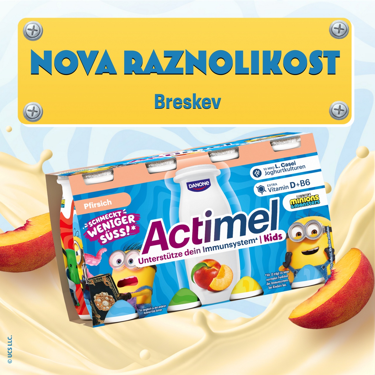 Odkrijte nov okus breskve Actimel