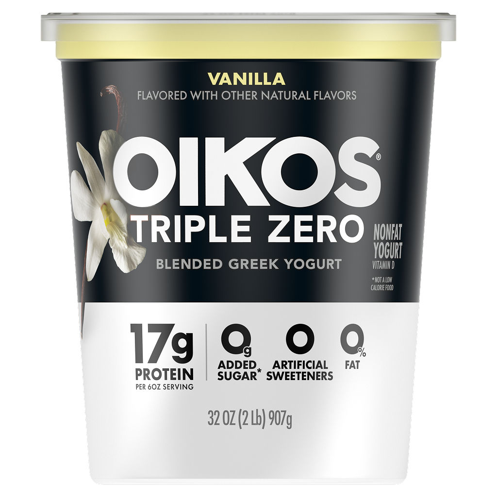 Vanilla Oikos Triple Zero High Protein Nonfat Greek Yogurt 32oz