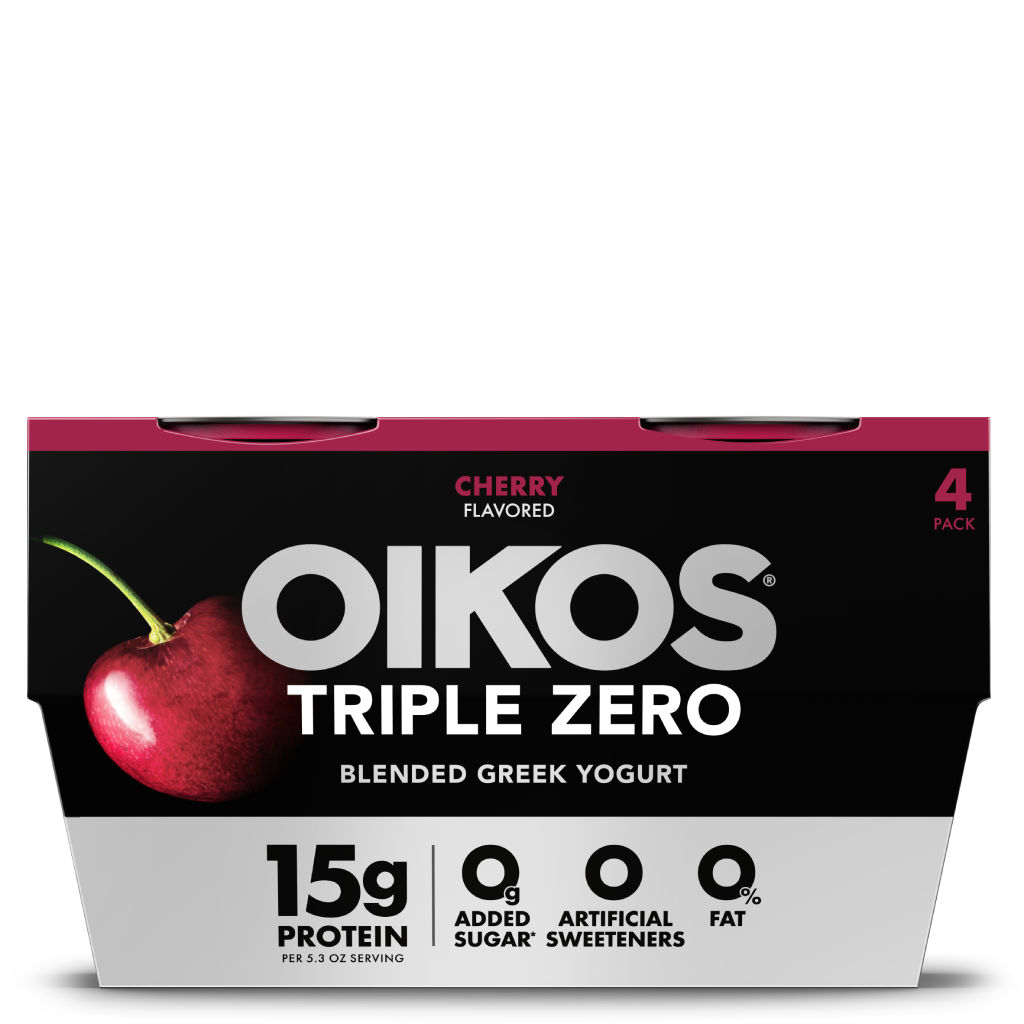 Cherry Oikos Triple Zero High Protein Nonfat Greek Yogurt Multipack