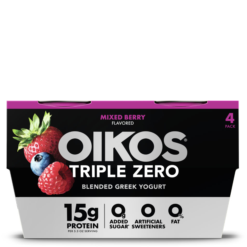 Mixed Berry Oikos Triple Zero High Protein Nonfat Greek Yogurt Multipack