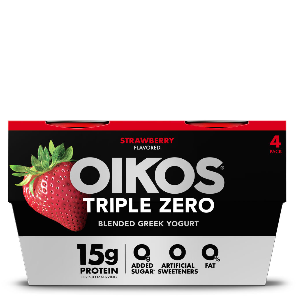 Strawberry Oikos Triple Zero High Protein Nonfat Greek Yogurt Multipack