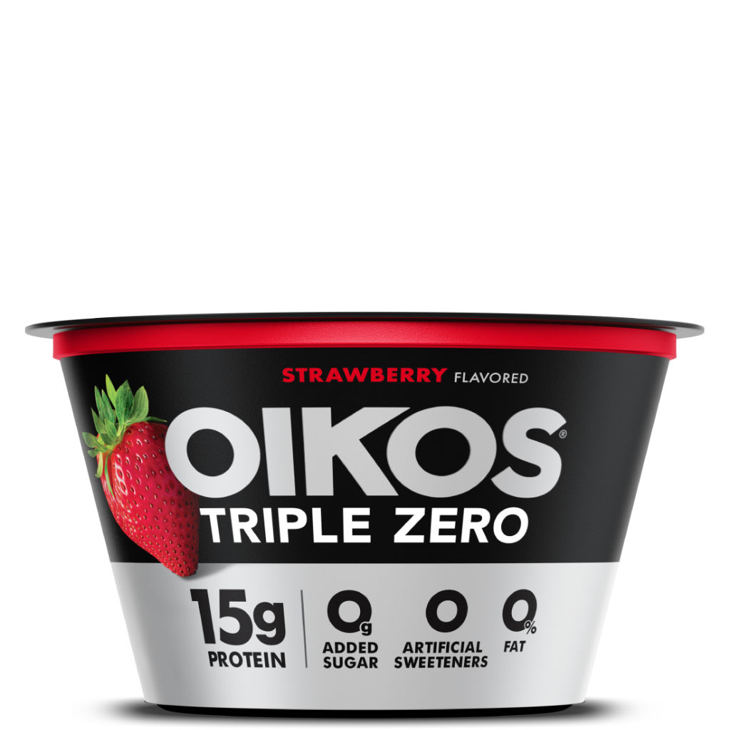 Strawberry Oikos Triple Zero High Protein Nonfat Greek Yogurt