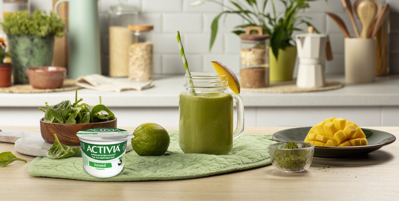 Activia Mango Matcha Smoothie