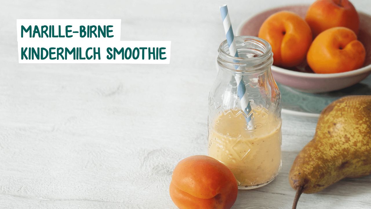 Marille Birne Kindermilch Smoothie Rezept