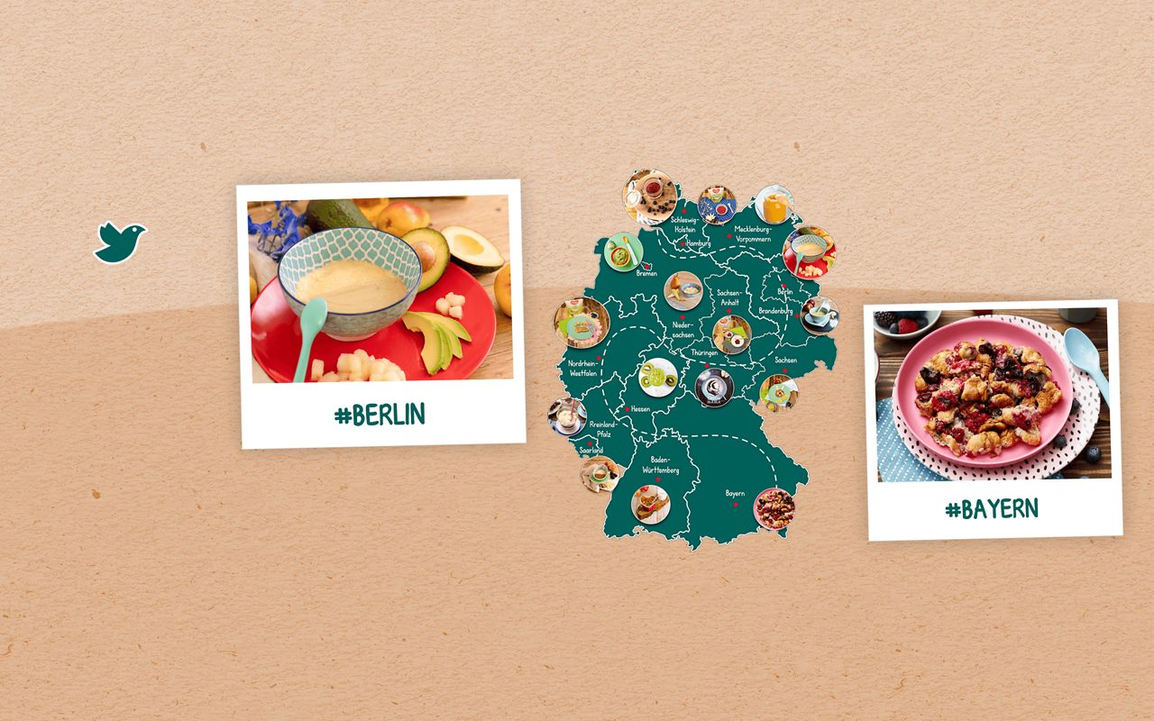 Umriss Deutschland mit Bundesländern