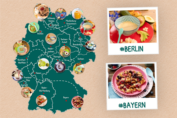 Typisch Regional Hashtag Berlin und Bayern