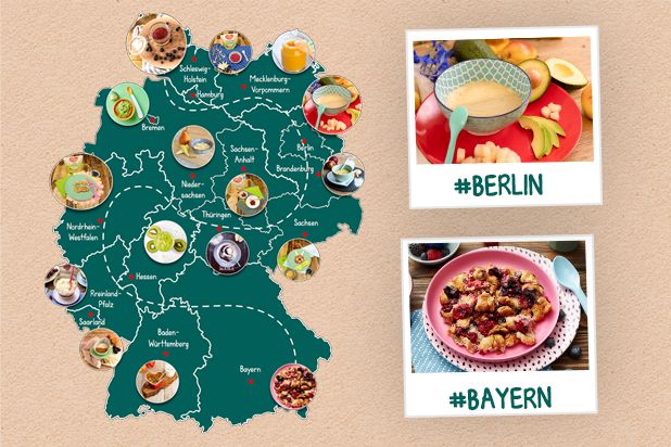 Typisch Regional Hashtag Berlin und Bayern