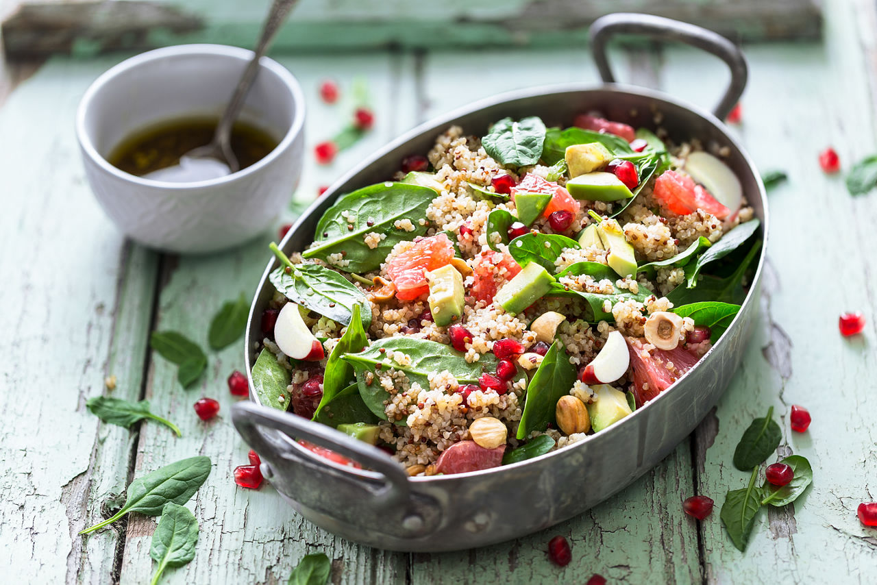Gesundes und vitaminhaltiges Mittagessen