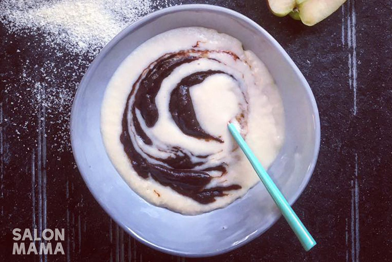 Milchbrei mit Zwetschgem
