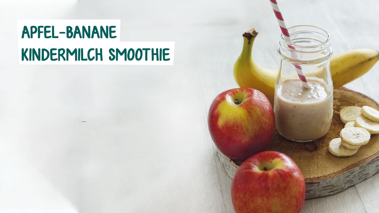 Apfel Banane Kindermilch Smoothie
