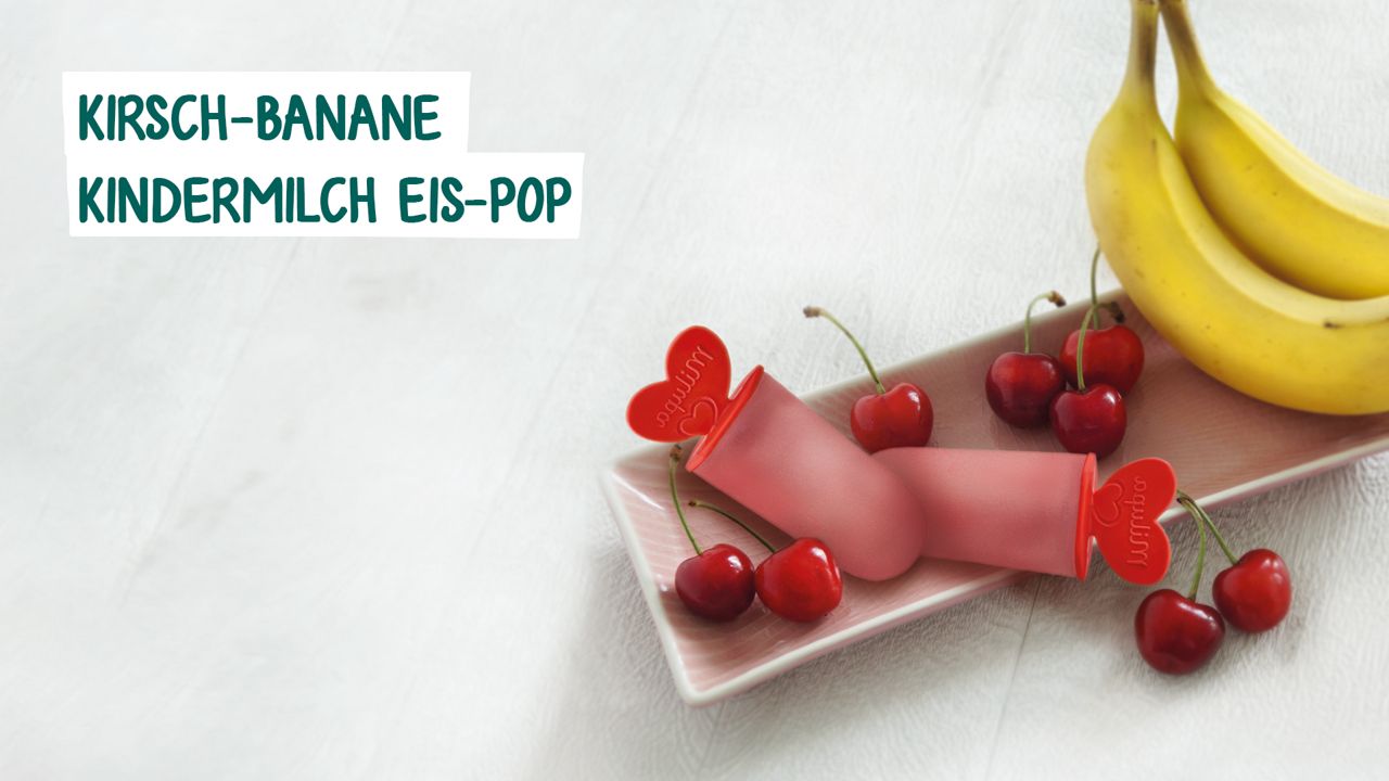 Kirsch Banane Kindermilch Eis Pop