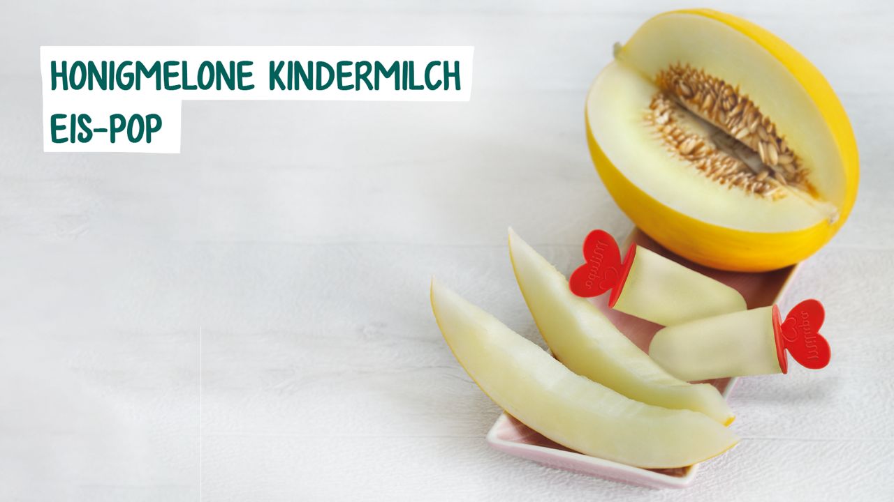 Honigmelone Kindermilch Eis Pop