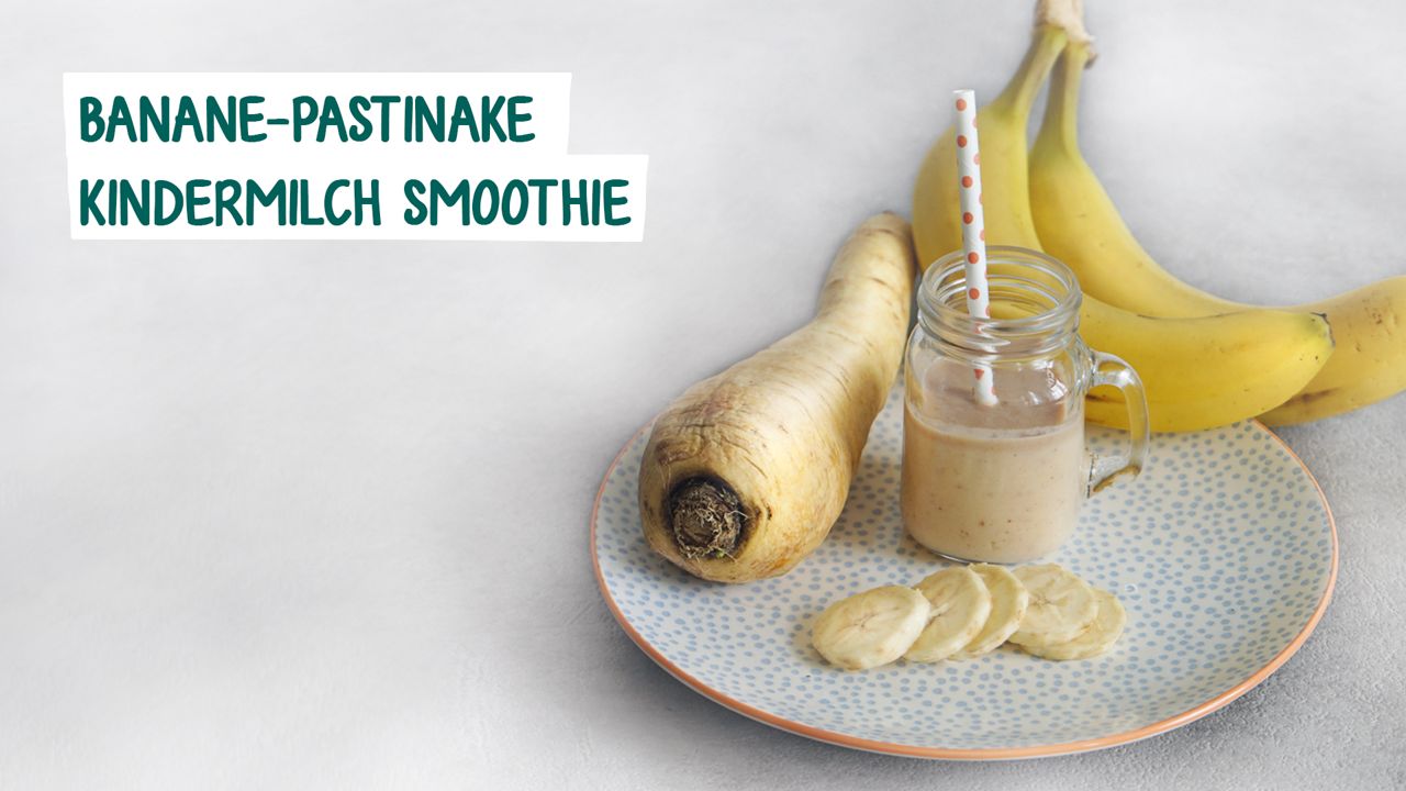 Banane Pastinake Kindermilch Smoothie