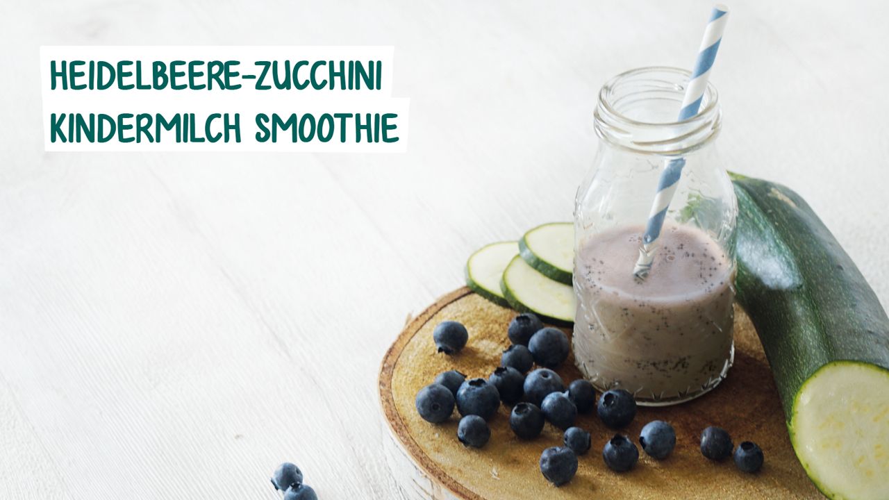 Heidelbeere Zucchini Kindermilch Smoothie