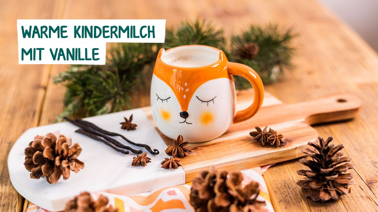 Warme Kindermilch mit Vanille