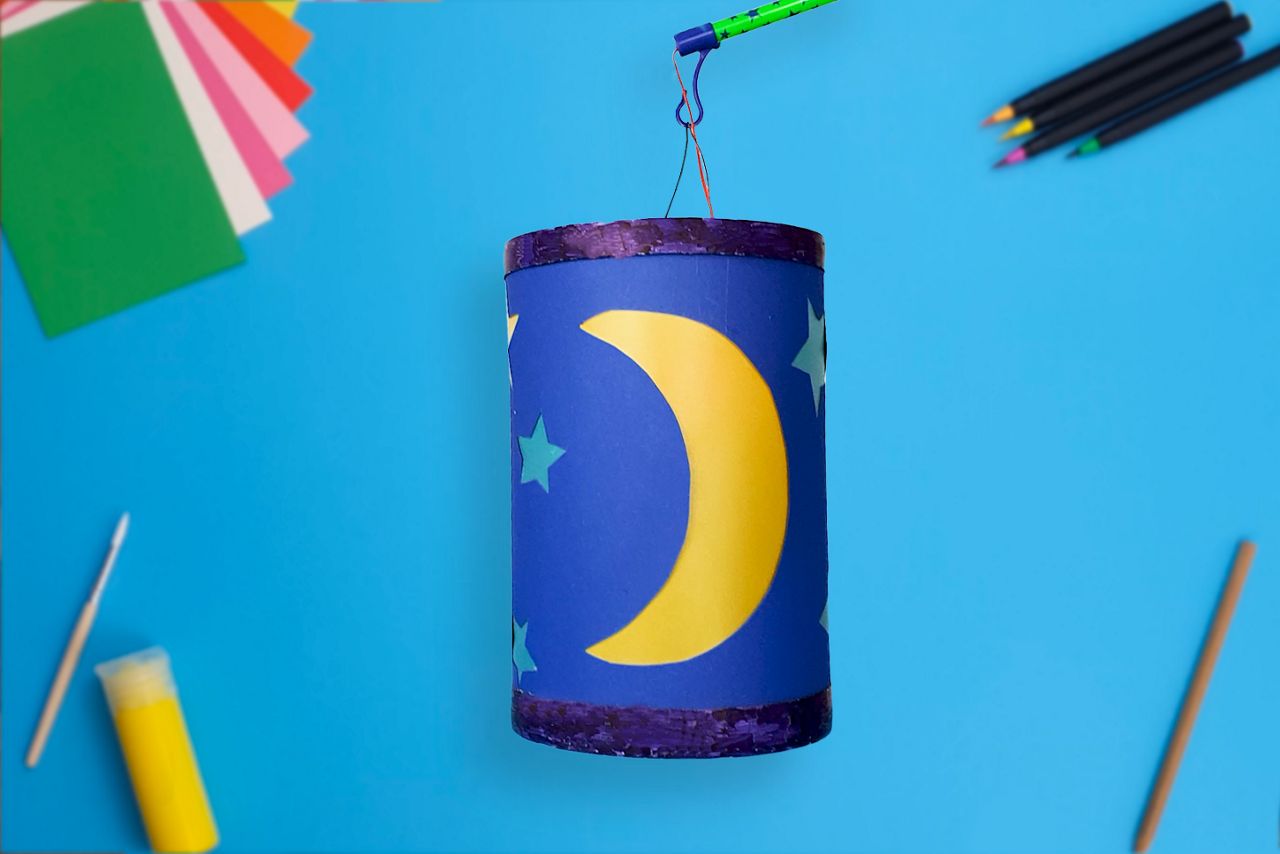 Bastelvorschlag Laterne mit Mond