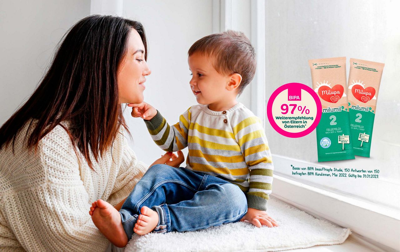 Mama mit Kleinkind Samples und Bipa Weiterempfehlung
