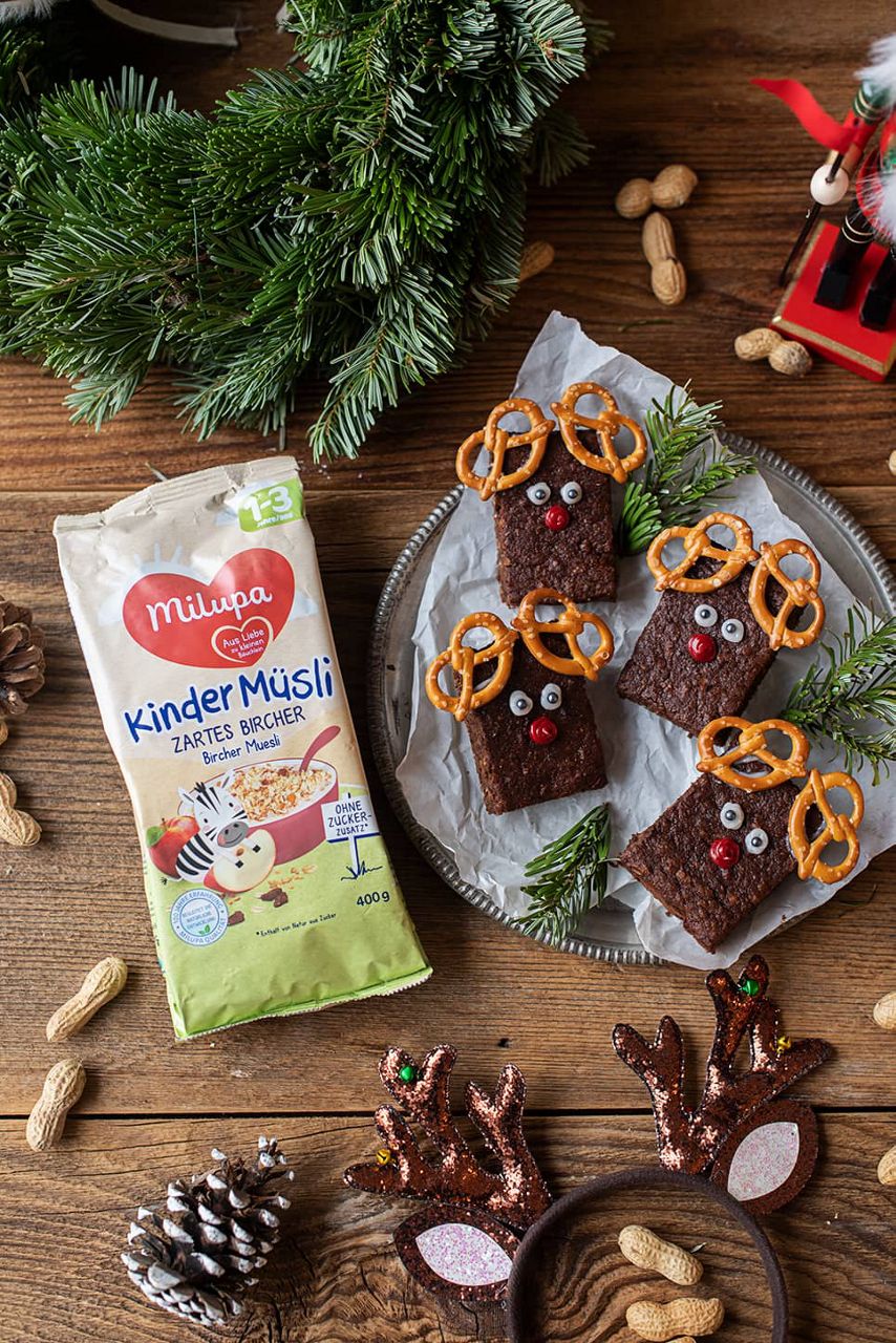 Schoko Rentier Brownies 