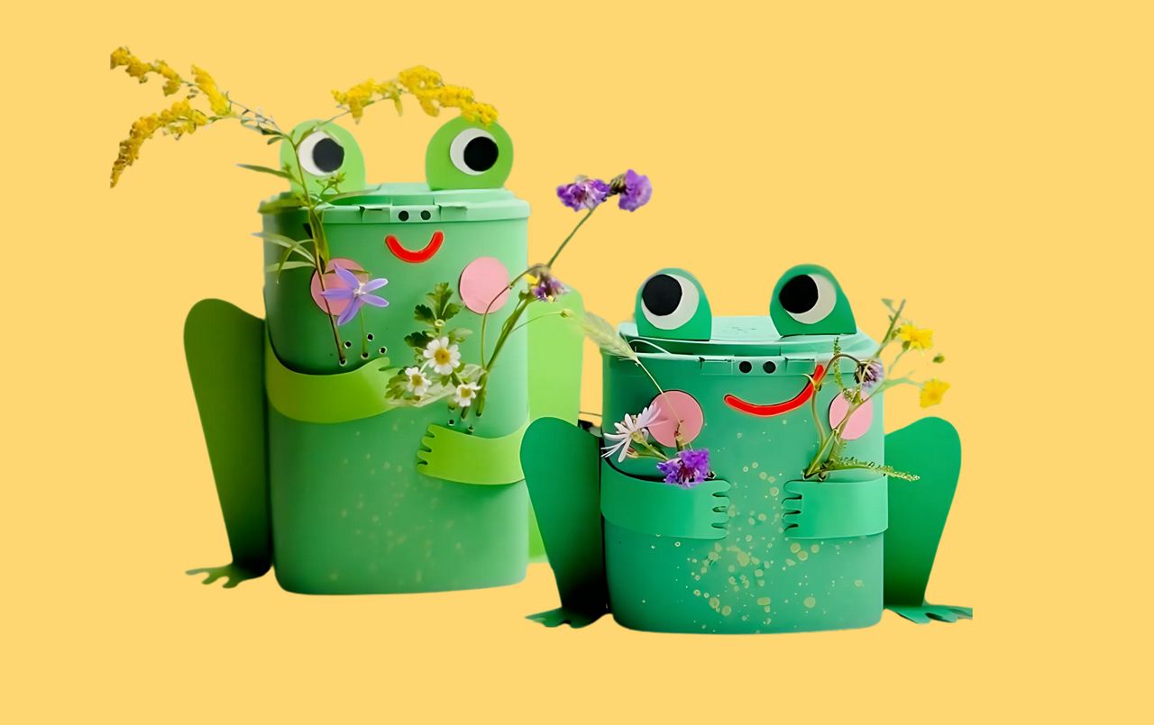Bastelvorschlag Milumil FO2 Froschvase
