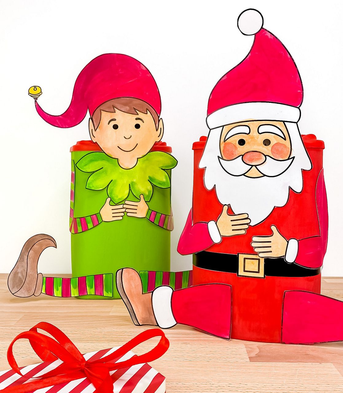 Bastelvorschlag Milumil FO2 Weihnachtsmann und Elfe