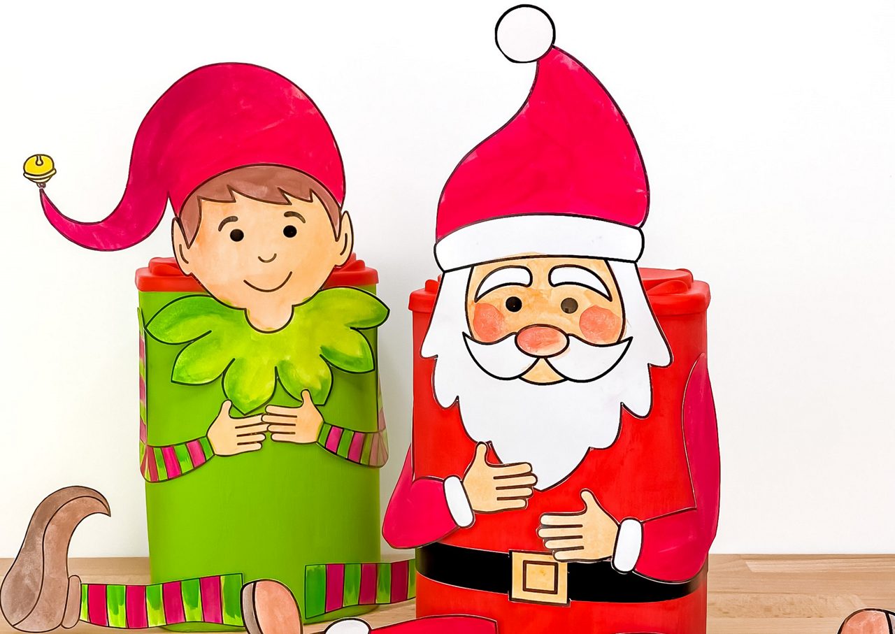 Bastelvorschlag Milumil FO2 Weihnachtsmann und Elfe