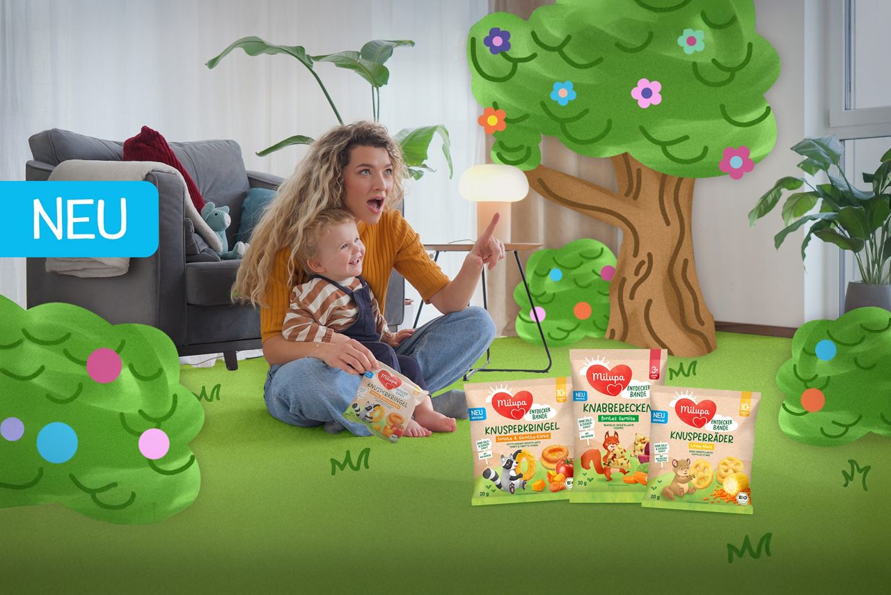 Milchbrei , Kindermüsli und Kinderporridge Packshot