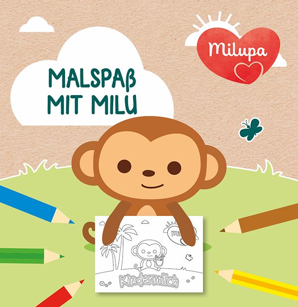 Malvorlage Kindermilch und Kindermilchaffee Milu