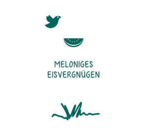Illustration meloniges Eisvergnügen