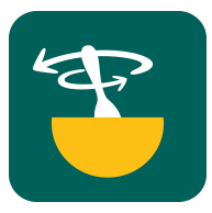 Illustration umrühren grün und orange