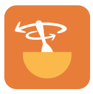Illustration umrühren orange
