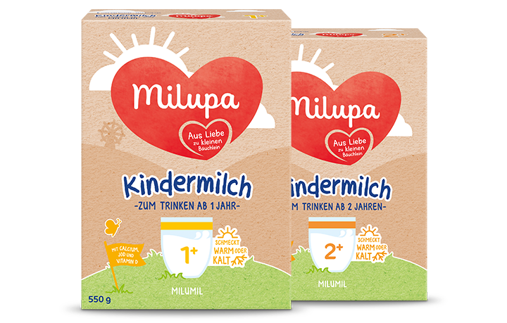 Kindermilch 1 und 2 Pulverform Packshot