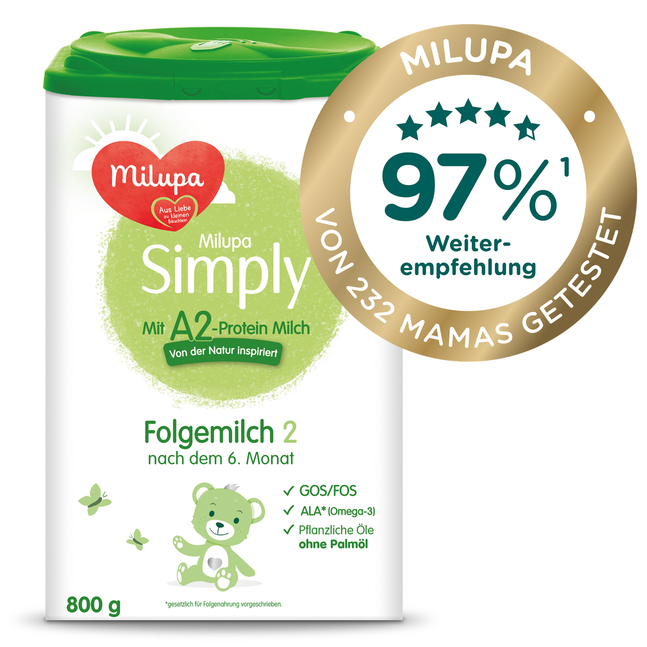 Simply FO2 Packshot mit Weiterempfehlung Illustration