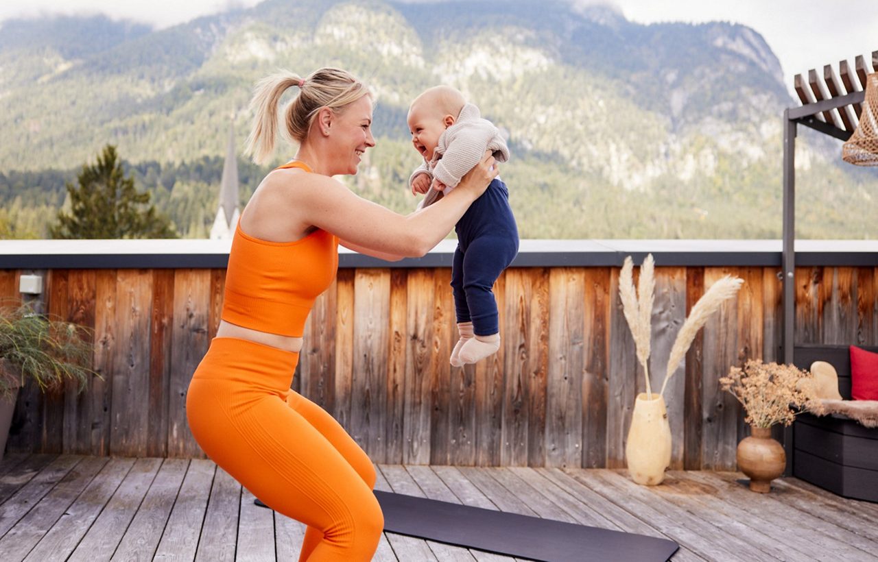 Miriam Neureuther Workout mit Baby