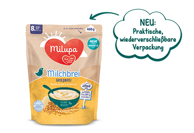 Milchbrei Grießbrei 8 Monate mit Wolke wiederverschließbare Verpackung
