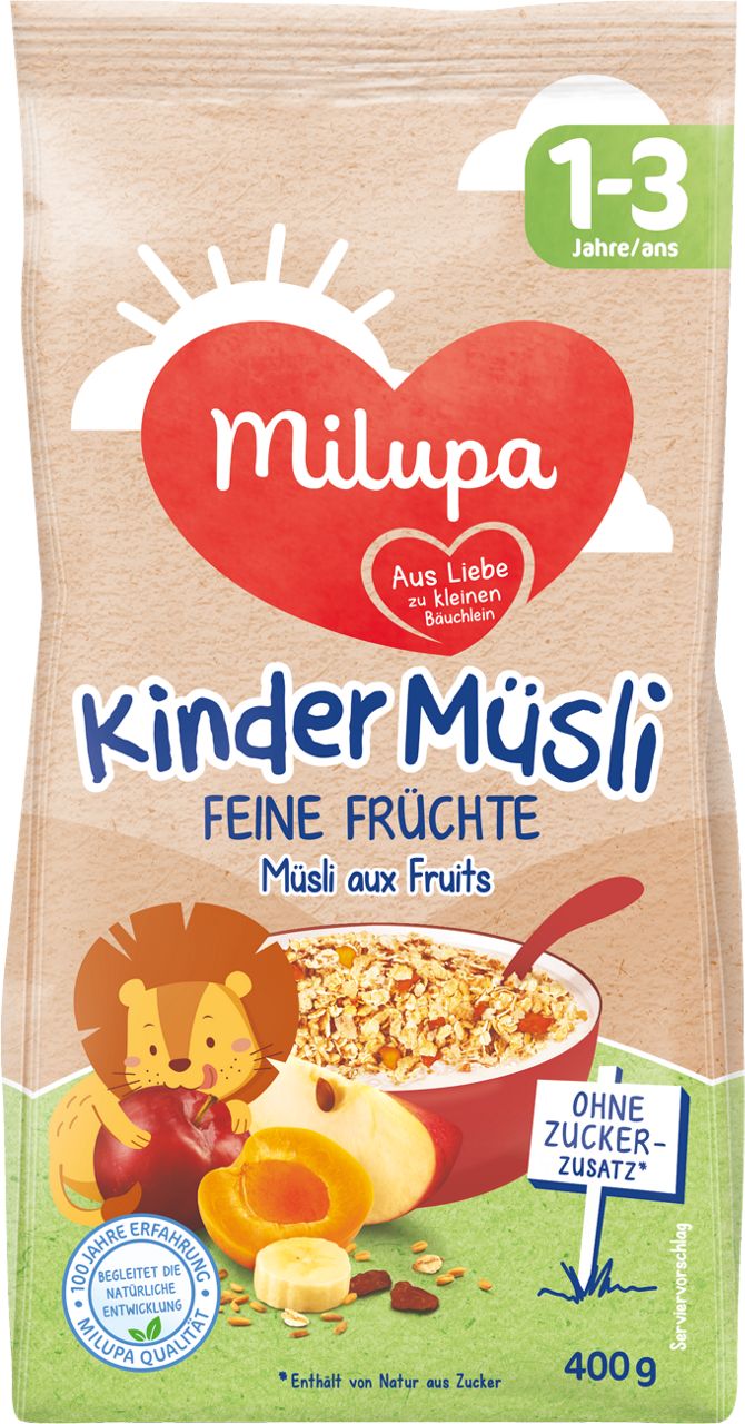 Pof kinder muesli feine fruechte milupa