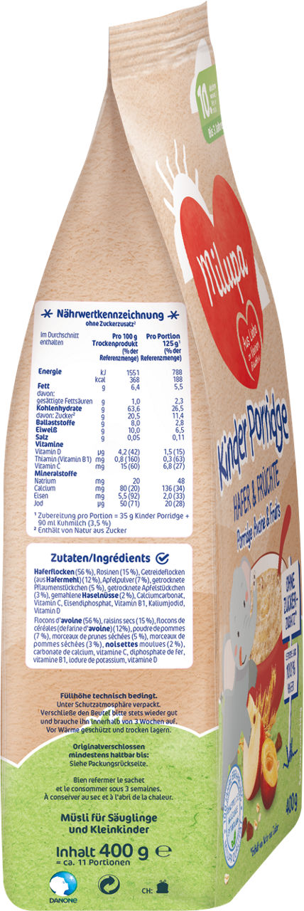Pof kinder porridge hafer fruechte left milupa