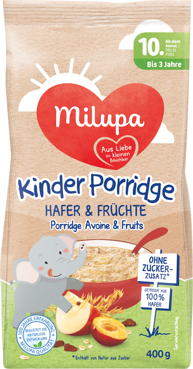 Pof kinder porridge hafer fruechte milupa