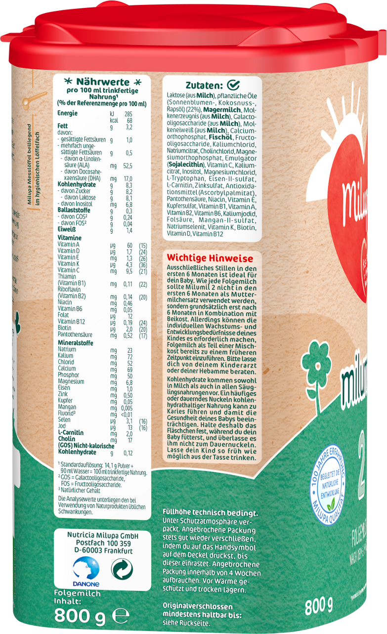 Pof 2 folgemilch left milupa
