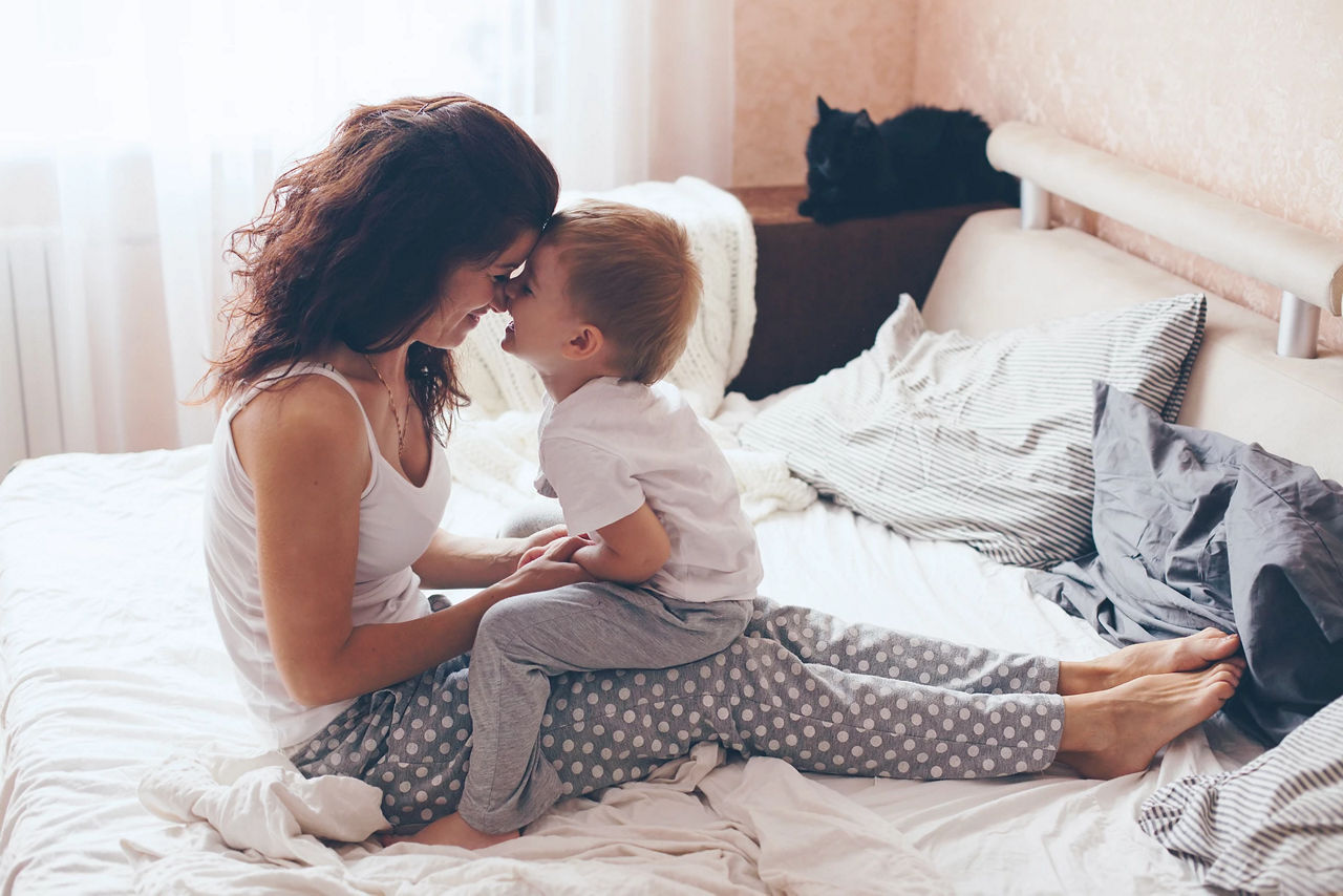 Mother And Son Having Fun