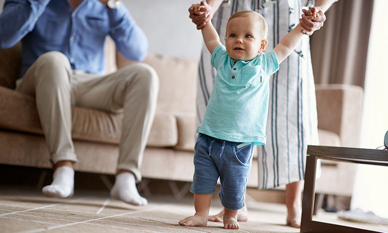 Baby starts walking online