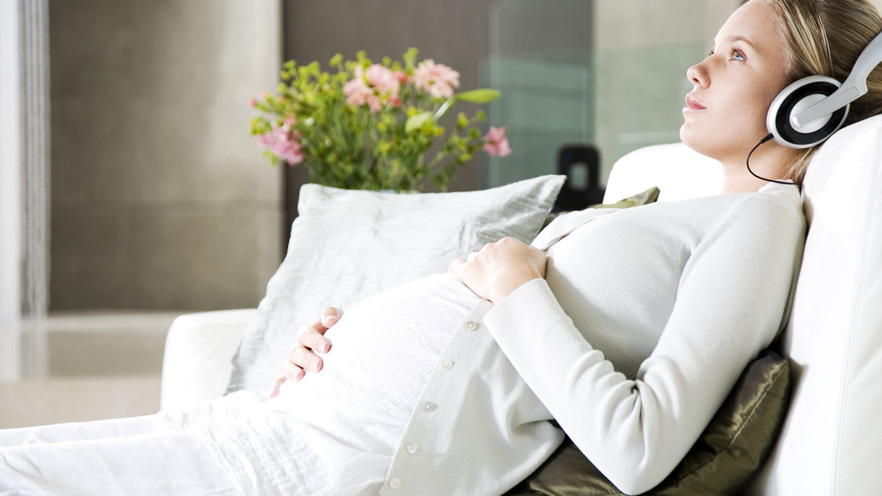 Mum To Be Listening To Music