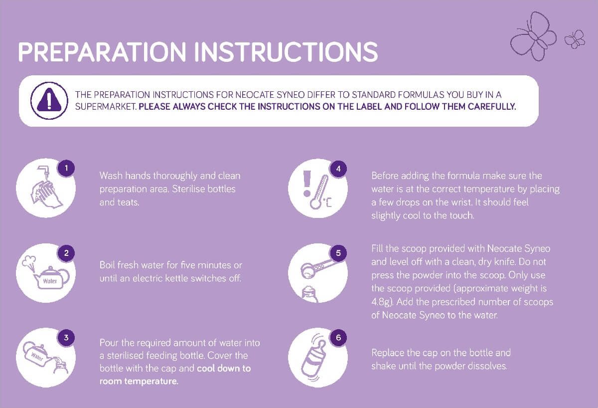 neocate syneo preparation instructions