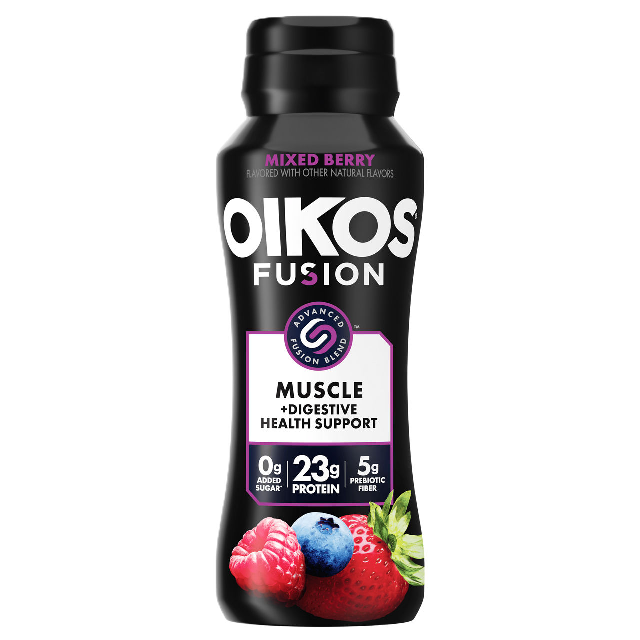 Mixed Berry Oikos Fusion Protein Drink - 23g Protein, 5g Prebiotic Fiber