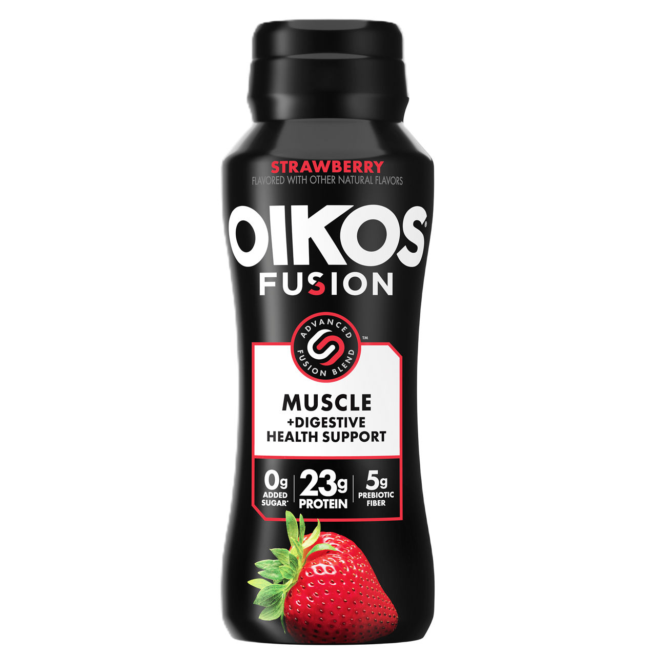Strawberry Oikos Fusion Protein Drink - 23g Protein, 5g Prebiotic Fiber