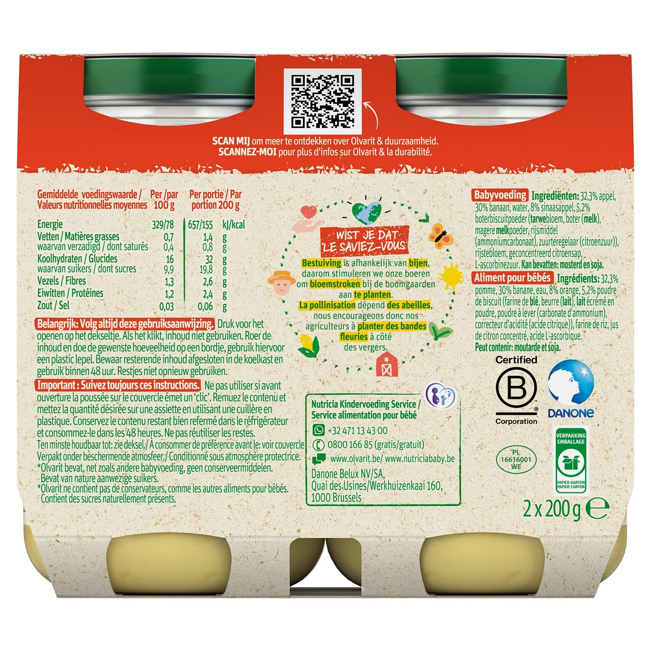 JAR 2X200G OLV BANAN APPL ORANG BISC - BOP - 190175- 8591119002792