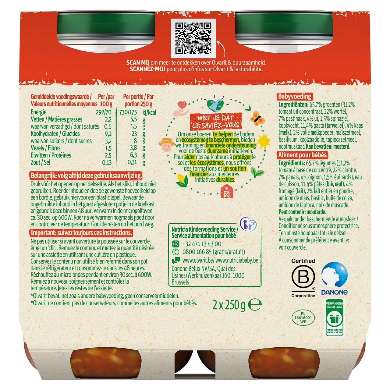 JAR 2X250G OLV VEG PASTA  - BOP - 189686- 5900852928062