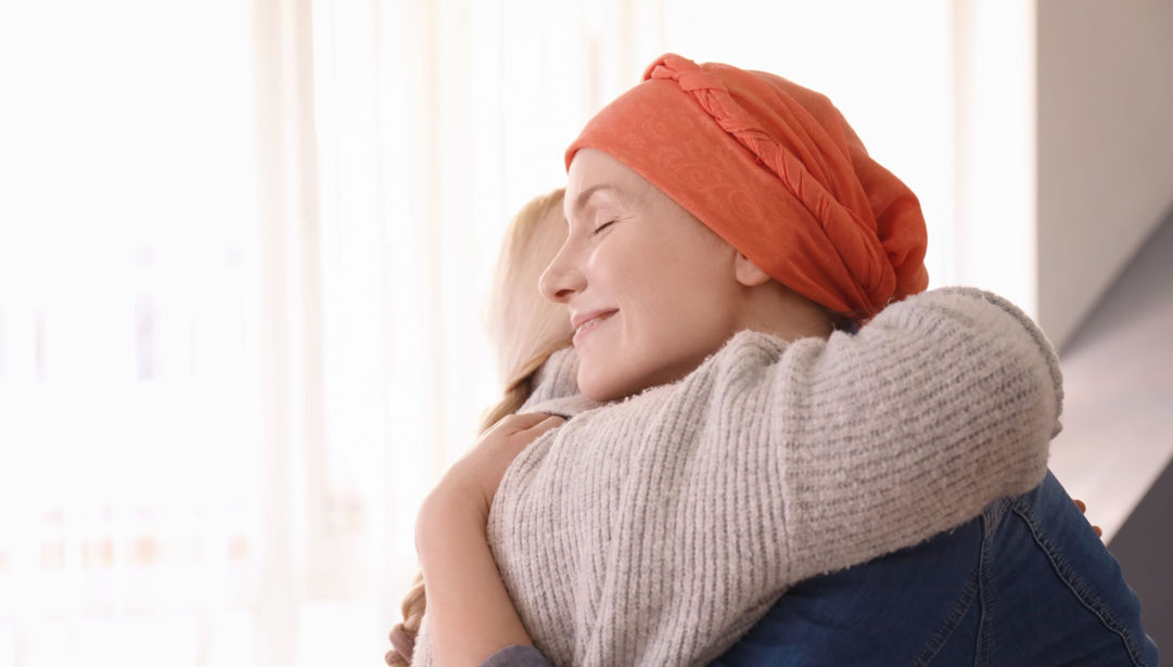 Oncology two women hugging