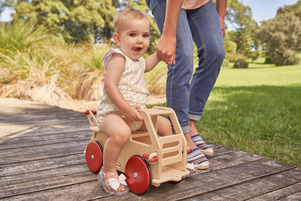 baby on cart