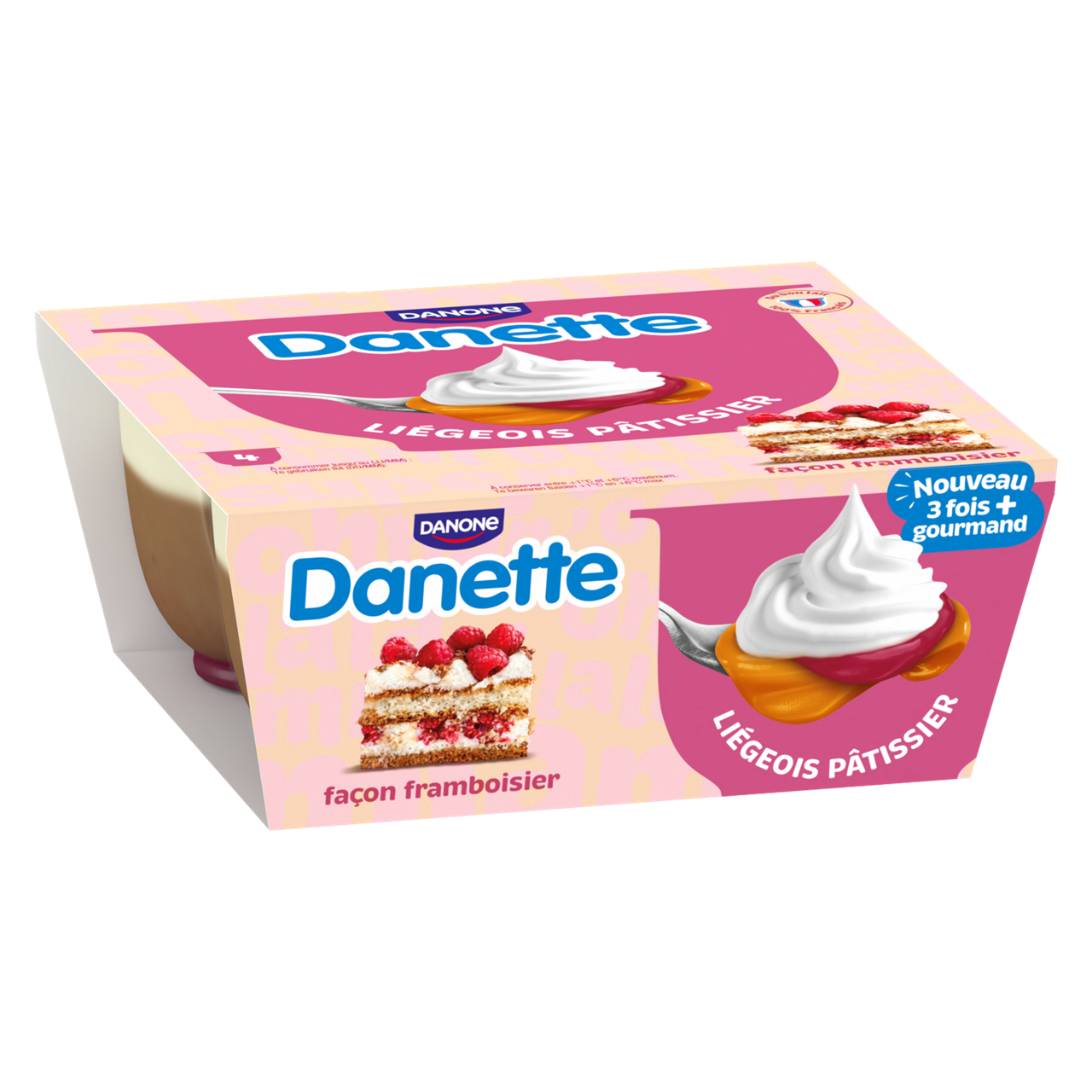 Danette dessert with whipped topping