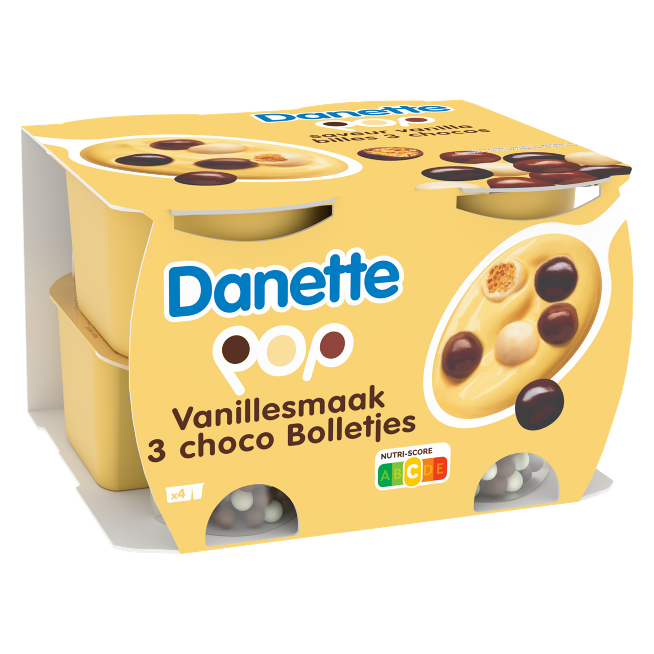 Danette Pop Vanilla Dessert with Chocolate Balls